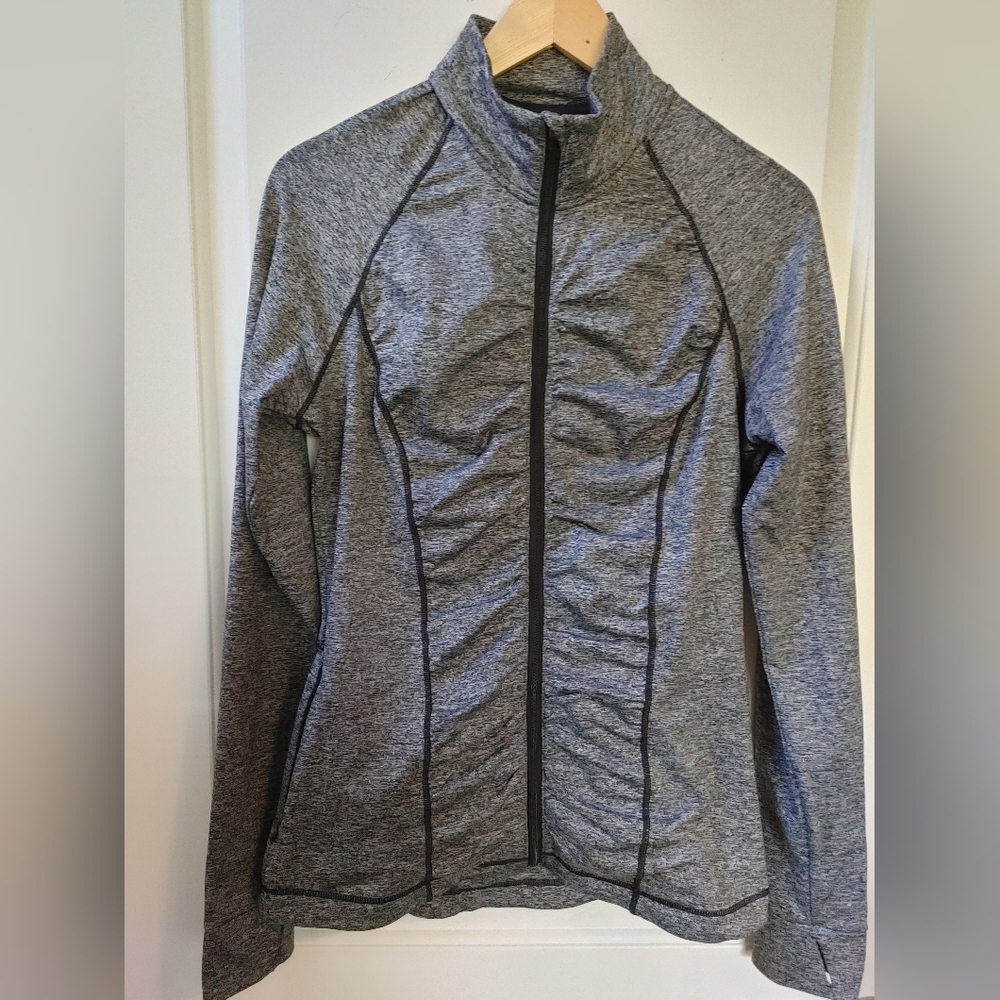 Victoria's Secret Active Sport Marled Grey Zip Up Jacket ~ Size M